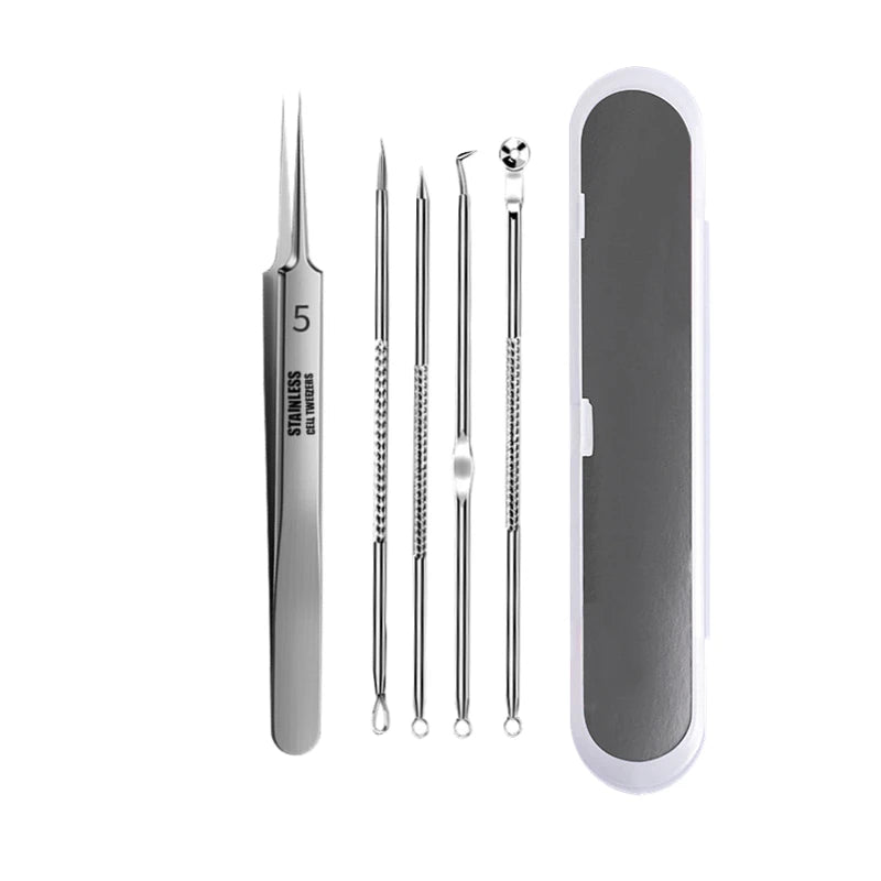 Acne Blackhead Removal Needles Stainless Steel Black Spot Blemish Pimple Removal Needle Deep Cleansing Tool Face Skin Care Kit