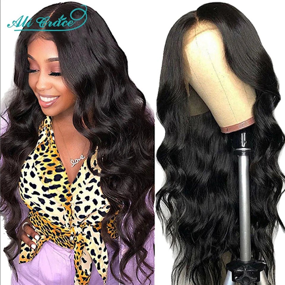 Ali Grace Body Wave Lace Front Wig Body Wave Human Hair Wigs for Women Brazilian Pre-Plucked 13x4 Lace Frontal Human Hair Wigs