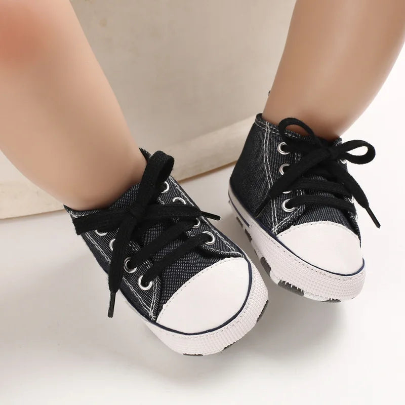 Baby Canvas Classic Sneakers Newborn Print Star Sports Baby Boys Girls First Walkers Shoes Infant Toddler Anti-slip Baby Shoes