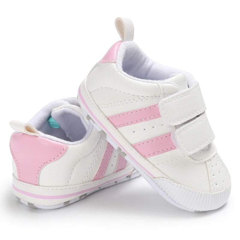 Newborn Baby Shoes Boys' and Girls' Infant Sports Shoes First Walker Classic Fashion Soft Sole Non slip Baby Walking Shoes