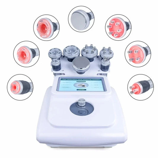 Portable 7 in 1 40k Cavitation Face Slimming Machine Anticellulite Ultrasound Body Shaper Fat Burning Weight Loss Machine