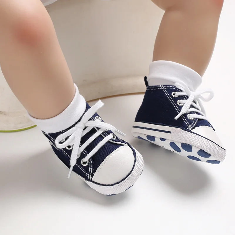 Baby Canvas Classic Sneakers Newborn Print Star Sports Baby Boys Girls First Walkers Shoes Infant Toddler Anti-slip Baby Shoes