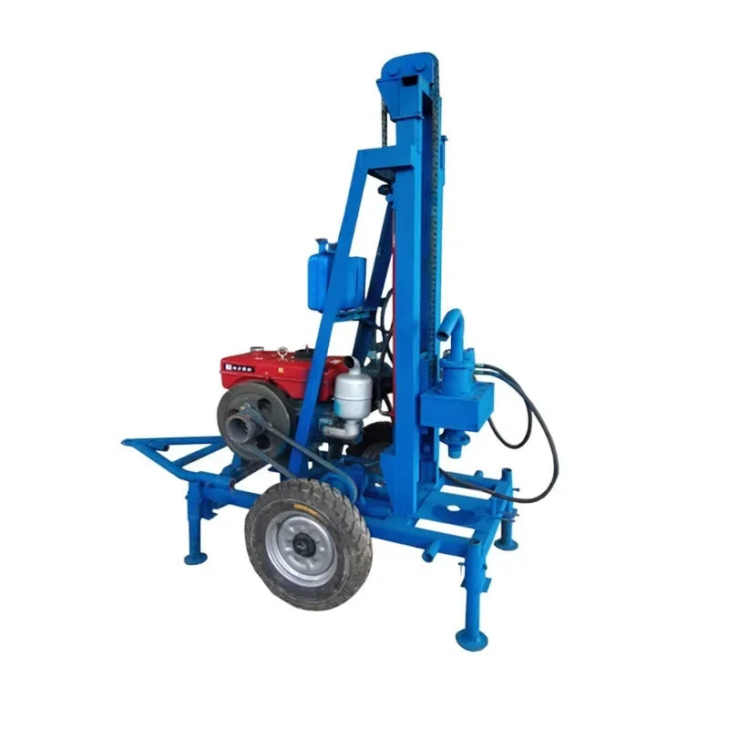 120m Depth 22HP Diesel Small Portable Borehole Water Wells Drilling Rigs Machine Price