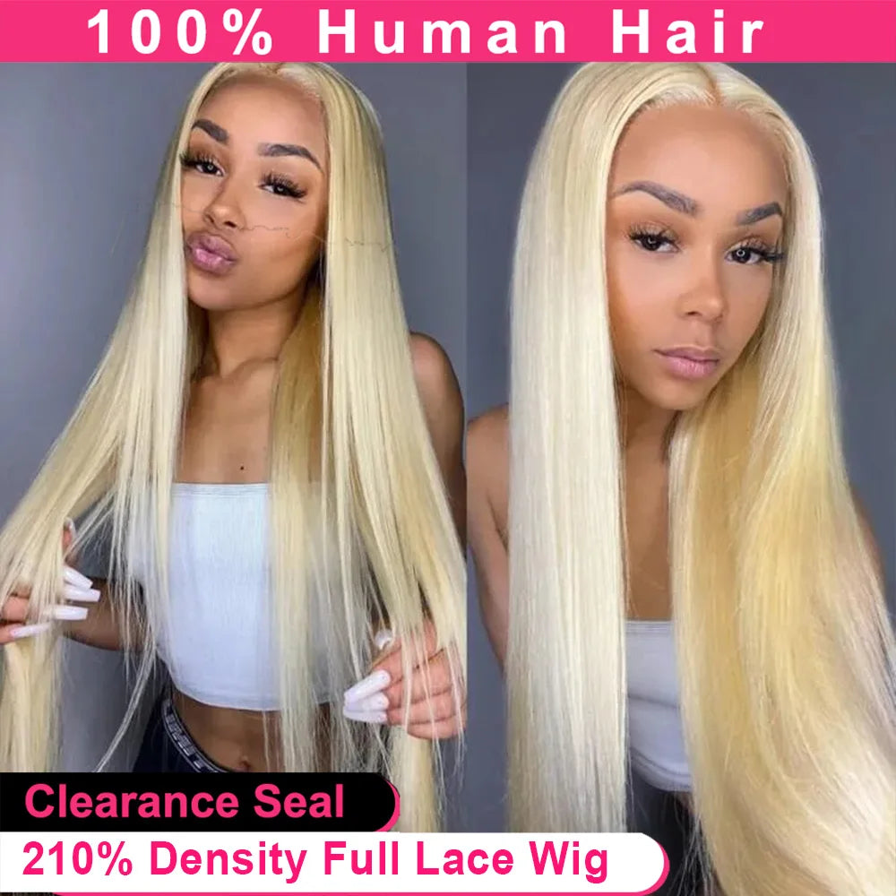 Full Lace Human Hair Wig 613 full lace Straight HD Transparent Lace Wigs For Black Women 360 peruvian full lace straight wigs