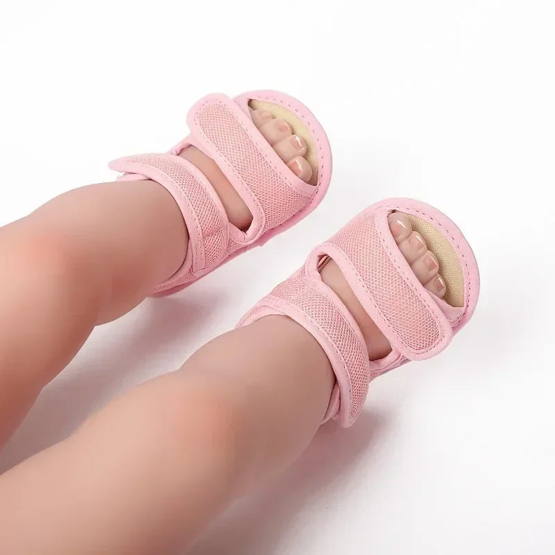 0-18 M Summer Unisex Toddler Sandals Baby Girl Shoes Solid Color Net Cloth Breathable Boys Baby Sandals Infant Girls Sandals