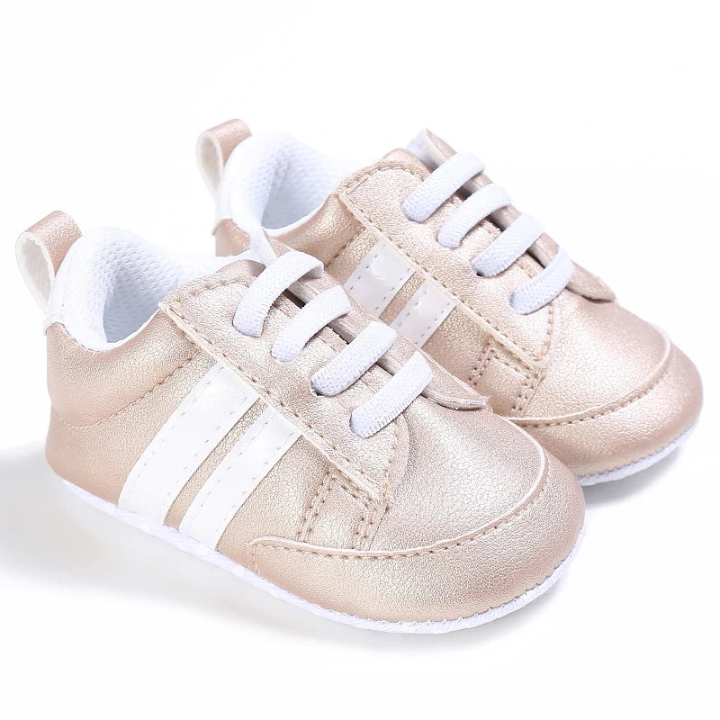 Newborn Baby Shoes Boys' and Girls' Infant Sports Shoes First Walker Classic Fashion Soft Sole Non slip Baby Walking Shoes