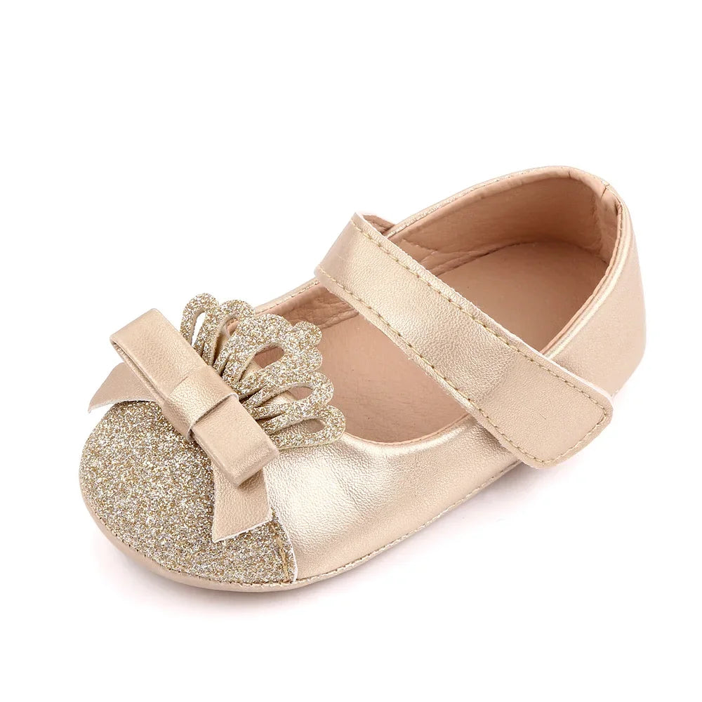 Baby Girl Shoes Cute Crown Soft PU Mary Jane Shoes Anti-slip Sole Spring Summer Sandal for Baby Girl New Fashion