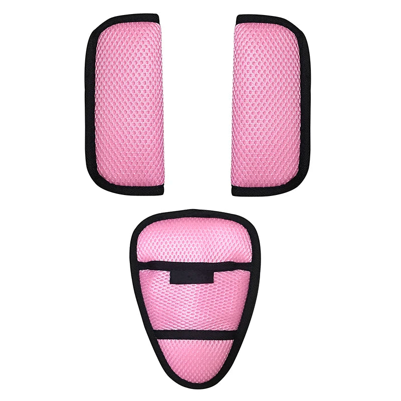 3PCS Baby Car Seat Straps Shoulder Pads Belt Covers, Baby Chair Pushchair Stroller Harness Cover Soft Crotch Pads for Infant Kid