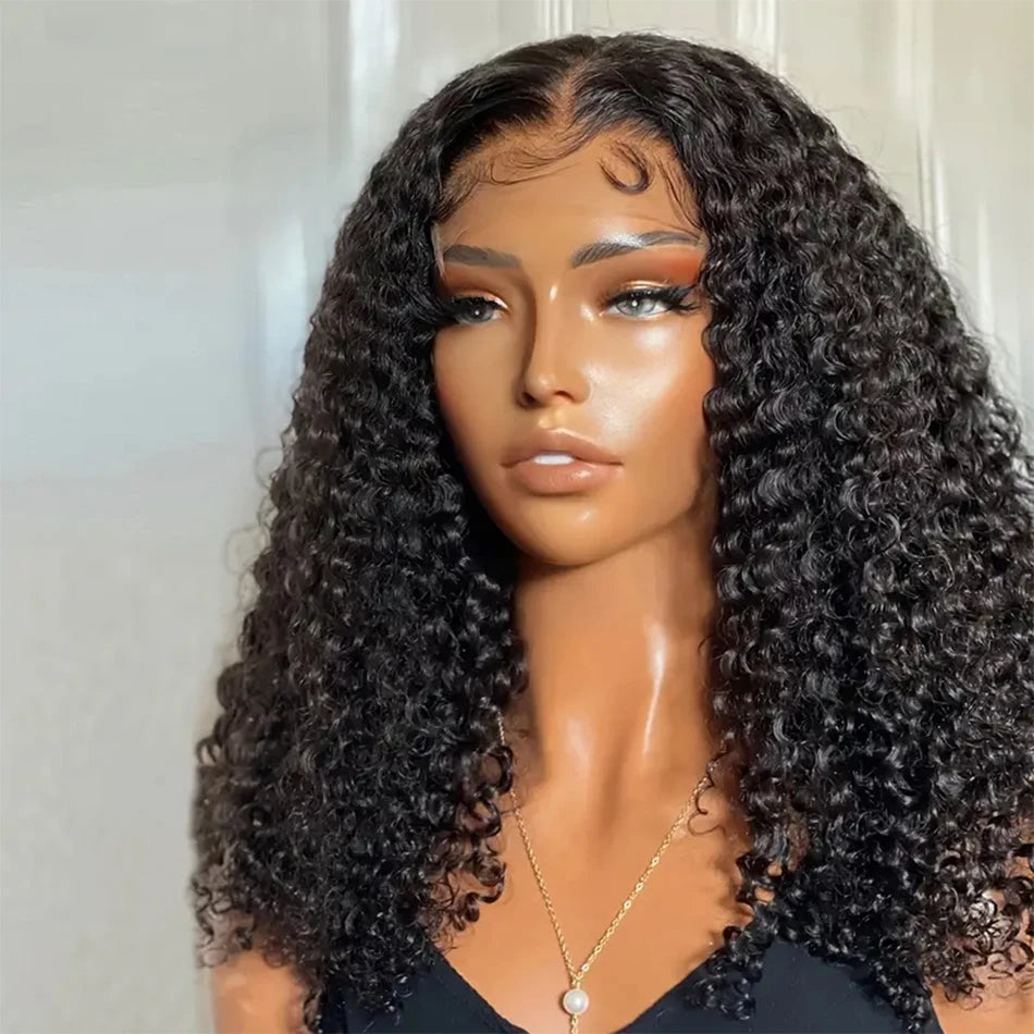 13x4 Deep Wave Curly Bob Wig Human Hair Transparent Lace Frontal Wigs Glueless Water Wave Lace Wig Perruques Cheveux Humains