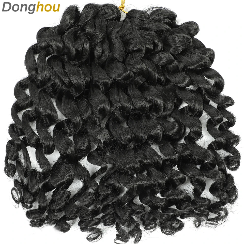 Wand Curl Crochet Braids Hair 8 Inch 1B 30 27 Bug Ringlet Twist Extensions with Jamaican Bounce Crochet Hair Crochet Curly Hair