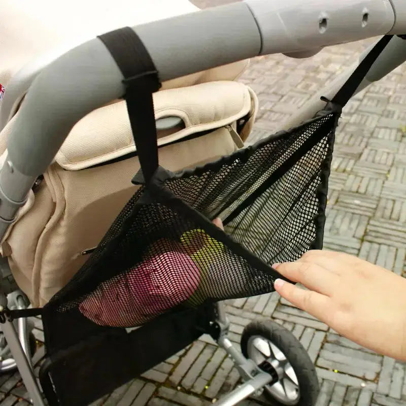 Baby Stroller Bag Hanging Net Bags Portable Large Capacity Pram Storage Pocket Infant Products Organizer Stroller Accessories