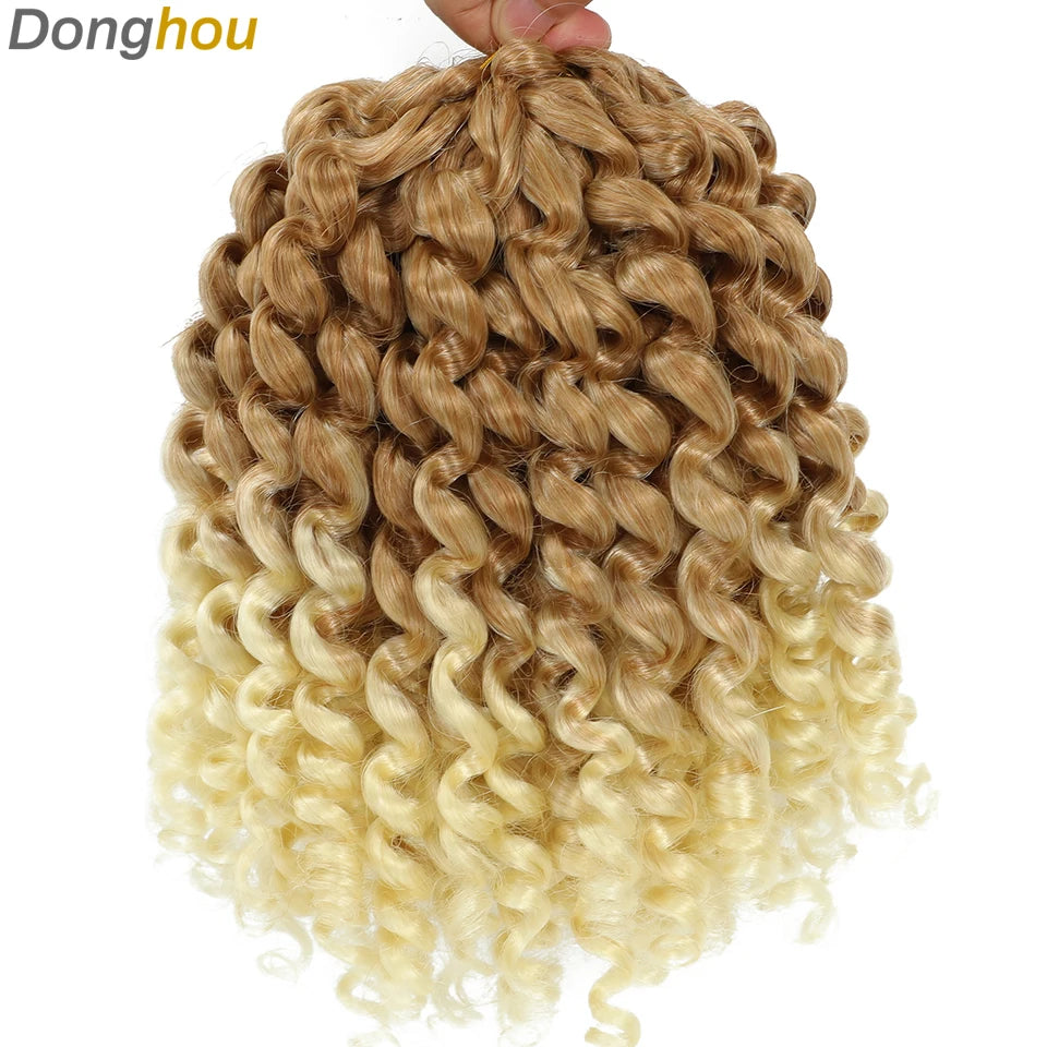 Wand Curl Crochet Braids Hair 8 Inch 1B 30 27 Bug Ringlet Twist Extensions with Jamaican Bounce Crochet Hair Crochet Curly Hair