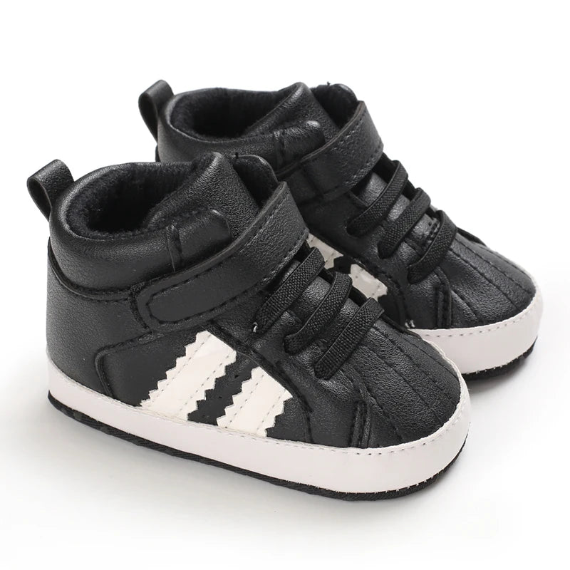 New 0-18M Baby Shoes Boy Newborn Infant Toddler Casual Comfor Cotton Sole Anti-slip PU Leather First Walkers Crawl Crib Shoes