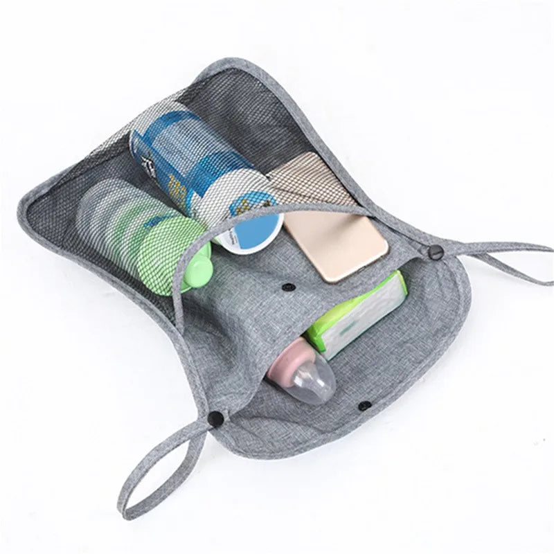 Baby Cart Hanging Bag Large-Capacity Double Pocket Storage Bags Baby Supplies Storage-Bag Multi-Function Mesh Design Storage Bag