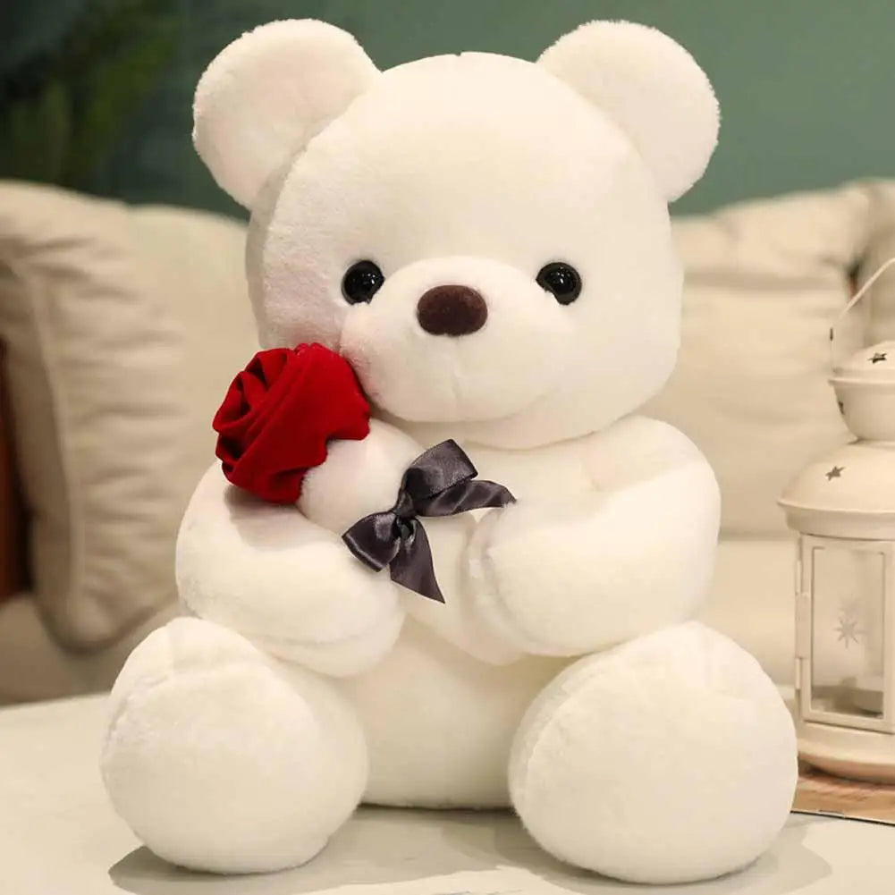 25cm Kawaii Teddy Bear for Valentines Day Gift Teddy Bears Stuffed Animal Rose Bear Doll Valentine's Day Gift for Girlfriend