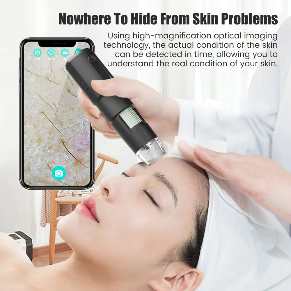 Wireless Dermatoscope Scalp Skin Analyzer Machine 1000X Body and Facial Analyzer Electronics Microscope Beauty Health Profession