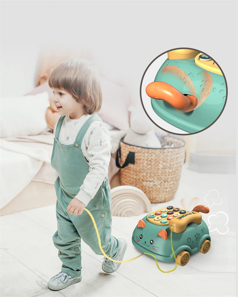 Baby toys 0 12 months Montessori Musical Piano Phone Toys For Baby Girl 13 24 Months Mobile Phone Toys For Kids 2 To 4 Year Old