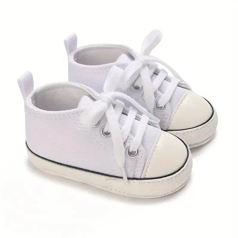 Baby Canvas Classic Sports Shoes Newborn Boys and Girls Printed Star First Walkers Shoes Infant Anti slip Baby Shoes