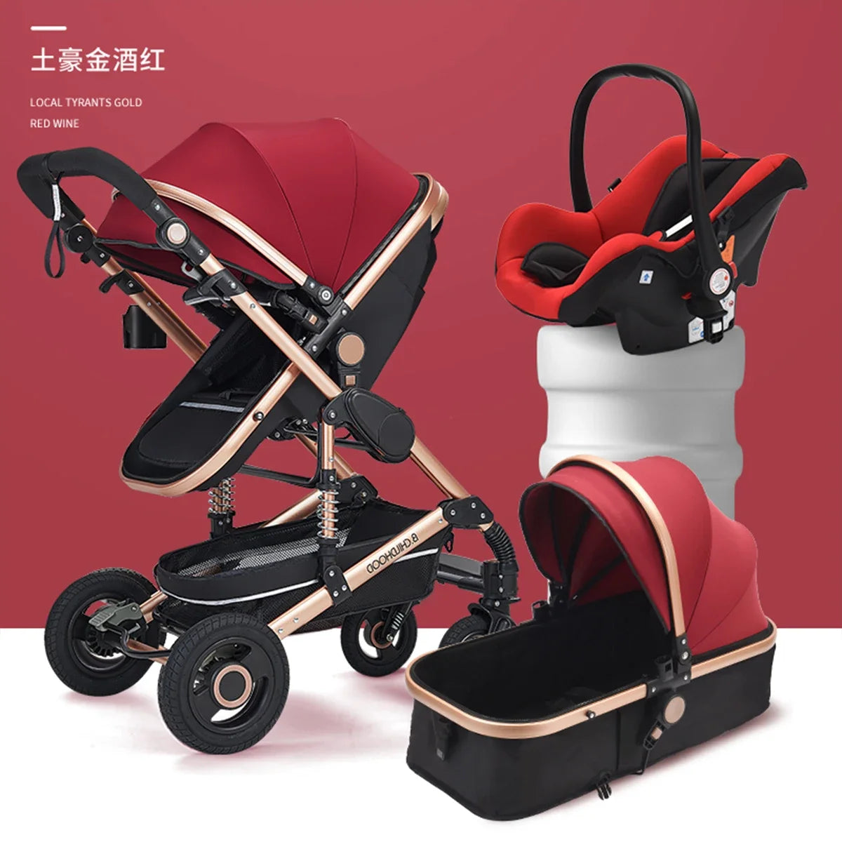 Baby stroller 3 in 1 stroller folding two-sided child four seasons kinderwagen baby carriage  high landscape Newborn Travelling