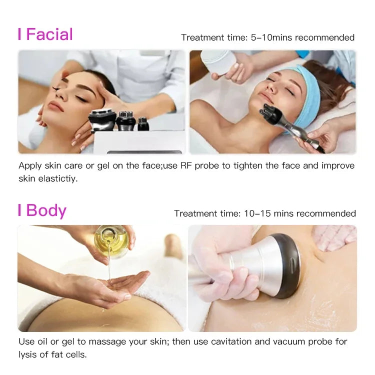 High Quality 4 In 1 Ultrasonic Cavitation Vacuum Suction RF Facial Machine Radiofrecuencia Facial Y Corporal Cavitador(LW-602)