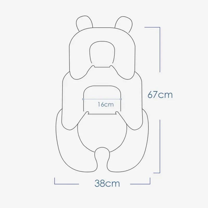 Baby Stroller Safety Seat Cushion Infant Double-sided Seat Pad Thick Warm Universal Child Cart Mattress Mat Stroller Accessories