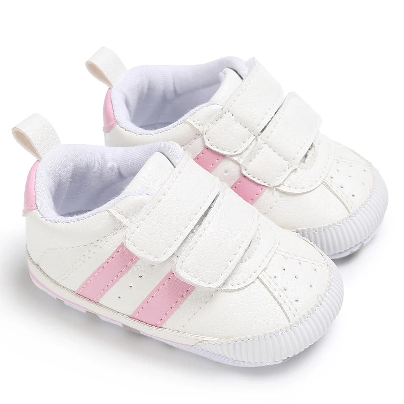 Newborn Baby Shoes Boys' and Girls' Infant Sports Shoes First Walker Classic Fashion Soft Sole Non slip Baby Walking Shoes