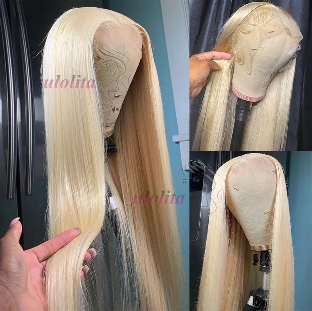 Full Lace Human Hair Wig 613 full lace Straight HD Transparent Lace Wigs For Black Women 360 peruvian full lace straight wigs