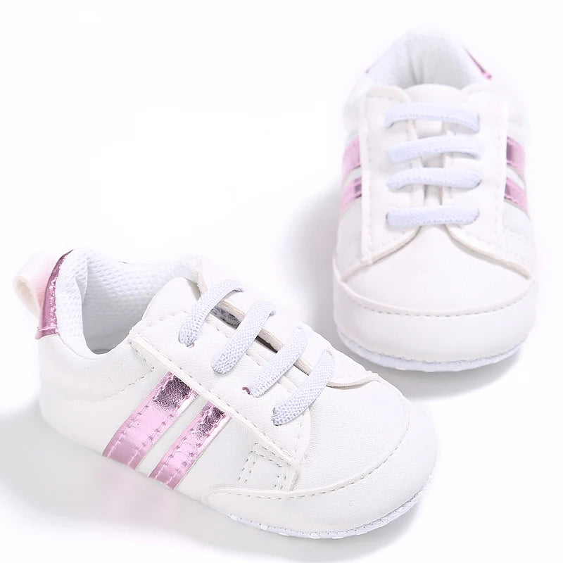 Newborn Baby Shoes Boys' and Girls' Infant Sports Shoes First Walker Classic Fashion Soft Sole Non slip Baby Walking Shoes