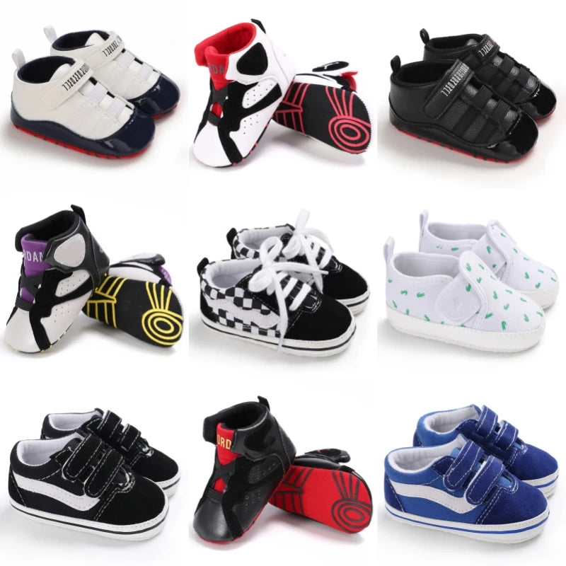 Baby Sports Sneakers Newborn Baby Boys Girls Print First Walkers Shoes Infant Toddler Anti-slip Baby Shoes Pre-walkers