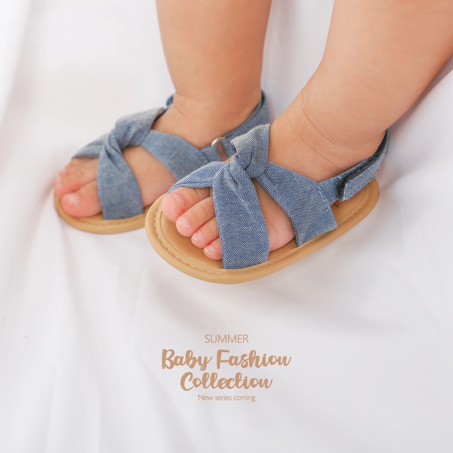 Summer Newborn Baby Girls Sandals Shoes Simple Style Solid Color Soft Sole Shoes Outdoor Indoor