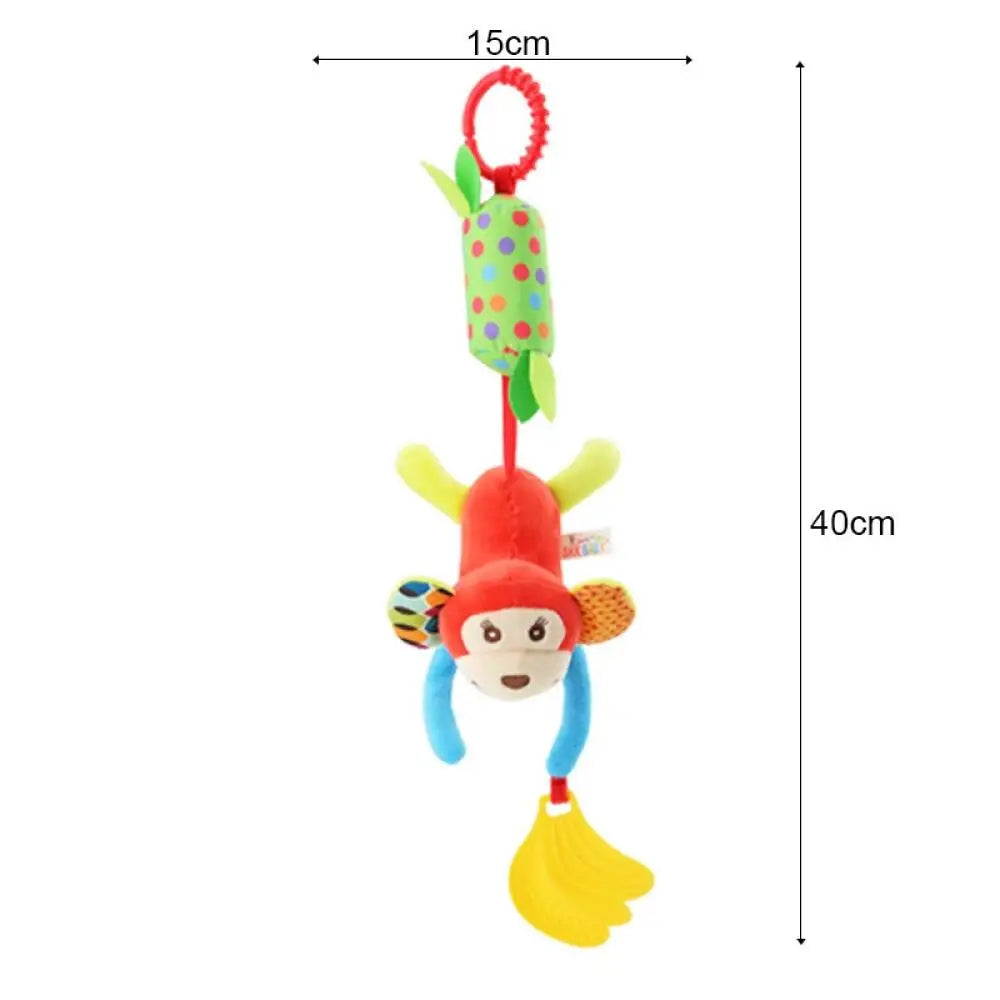 8 optional newborn stroller hanging bells rattle, bed hanging, cartoon animal shape bed winding, built-in bell paper