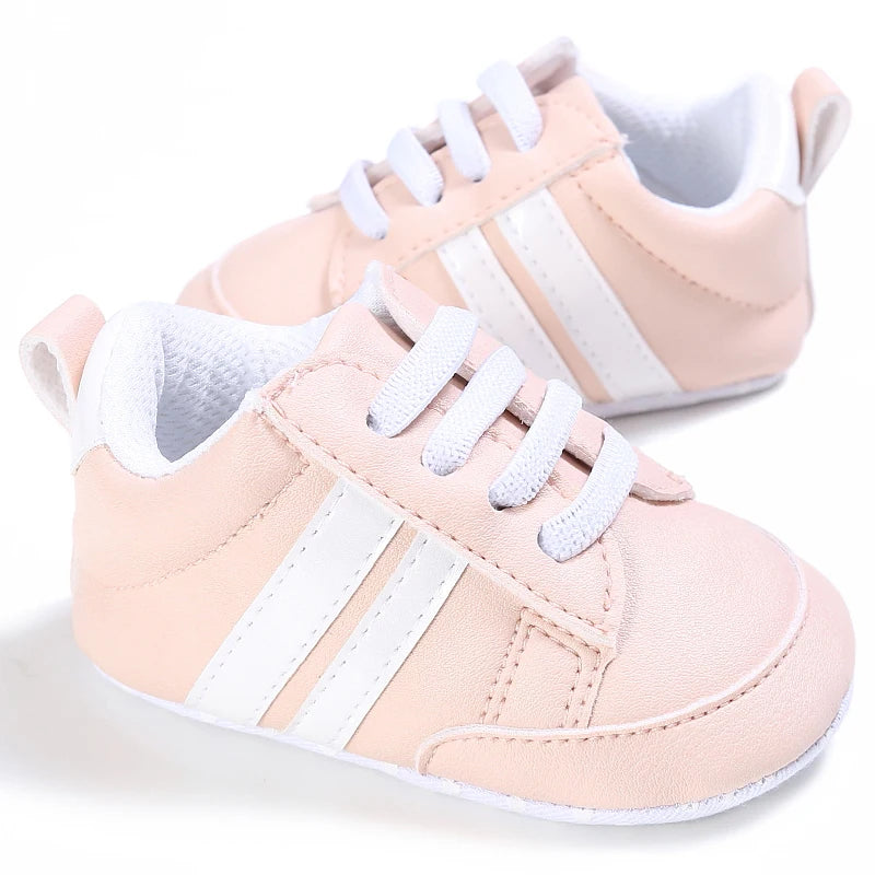 Newborn Baby Shoes Boys' and Girls' Infant Sports Shoes First Walker Classic Fashion Soft Sole Non slip Baby Walking Shoes