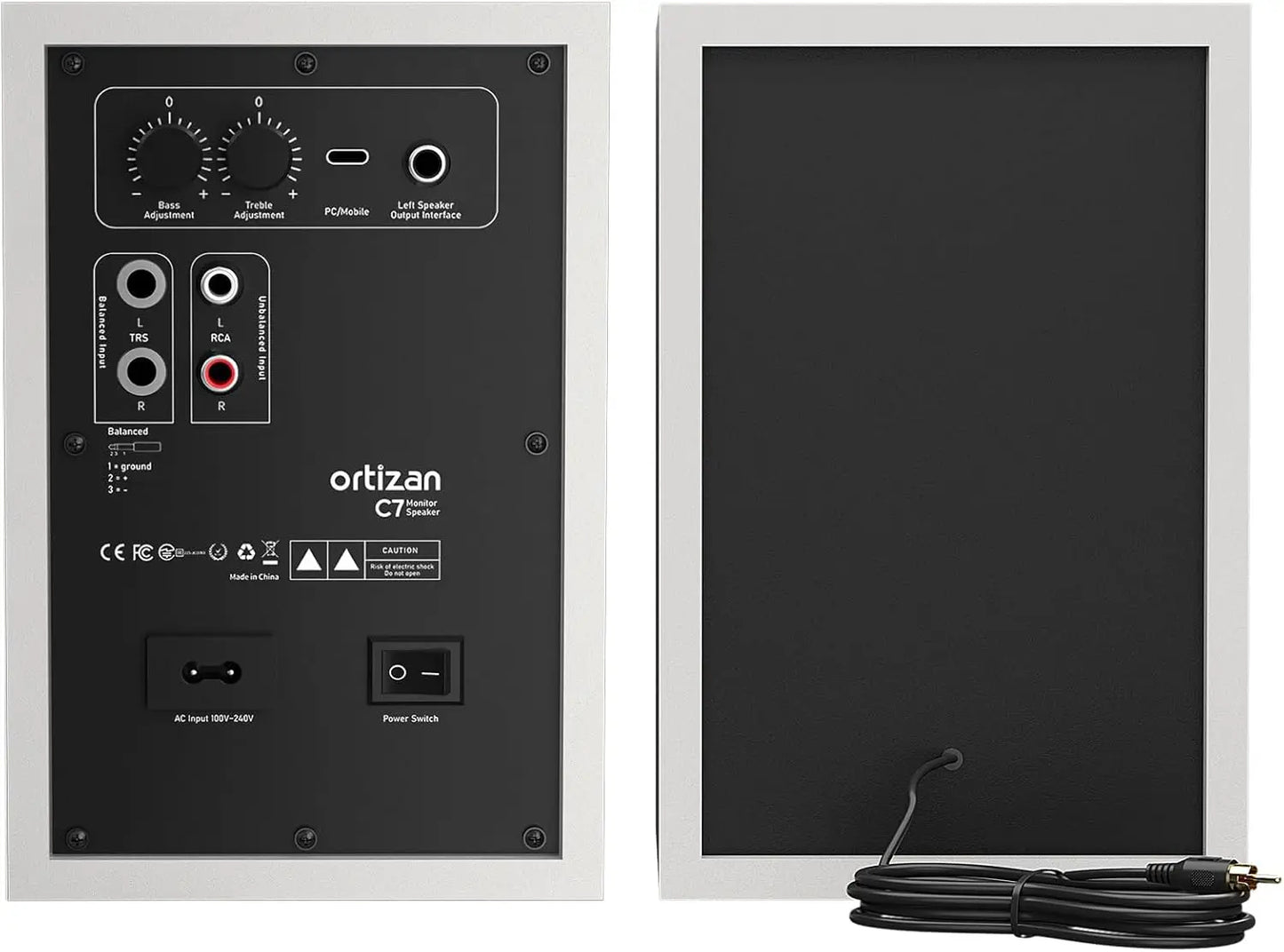 Ortizan C7 Dual-Mode 2.0 Studio Monitors, Active Monitor Speakers for Near Field Music Production, Bluetooth Computer Speakers