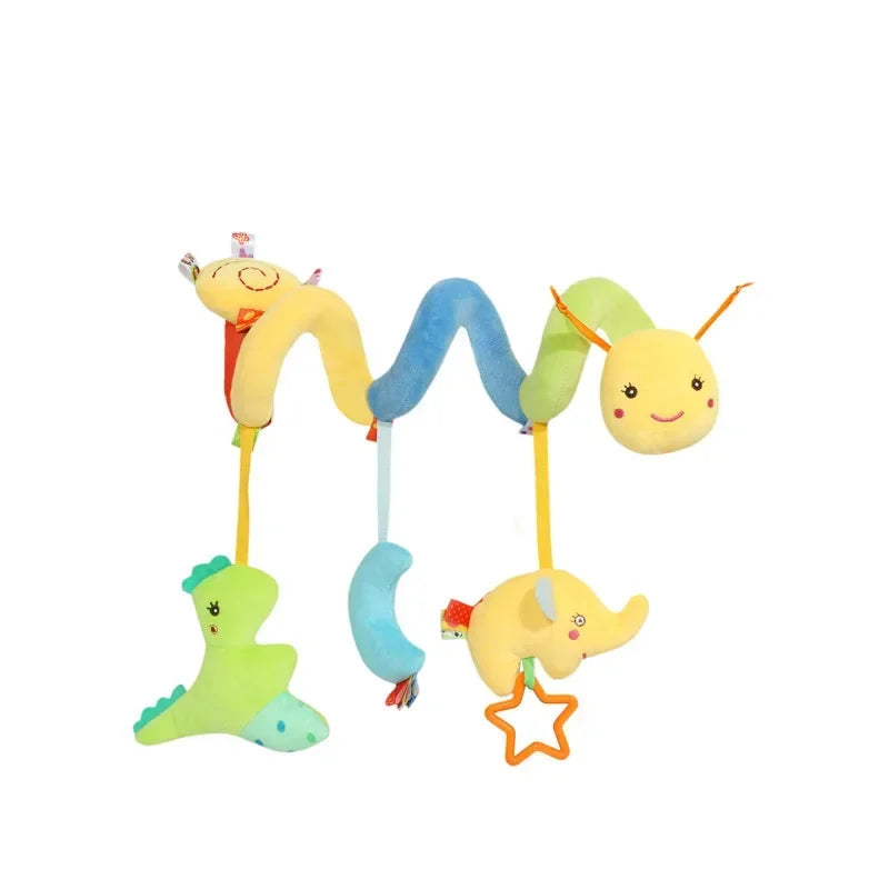 Baby Crib Hanging Rattles Toys Car Seat Toy Soft Mobiles Stroller Crib Spiral Toy Pram Hanging Dolls for Babies Newborn Gifts