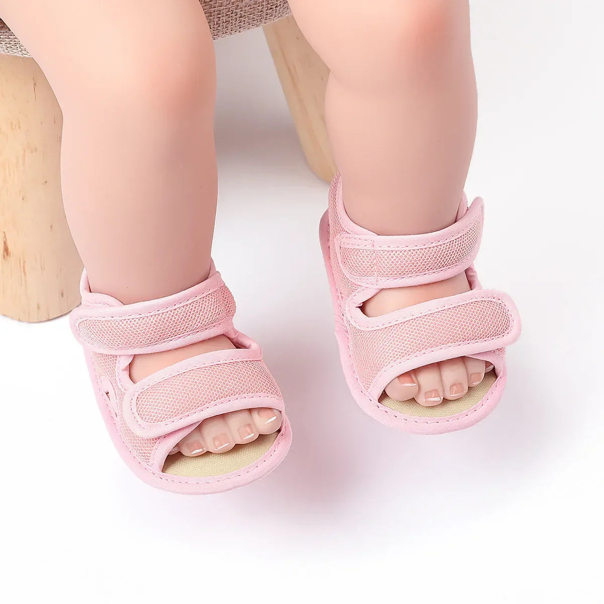 0-18 M Summer Unisex Toddler Sandals Baby Girl Shoes Solid Color Net Cloth Breathable Boys Baby Sandals Infant Girls Sandals