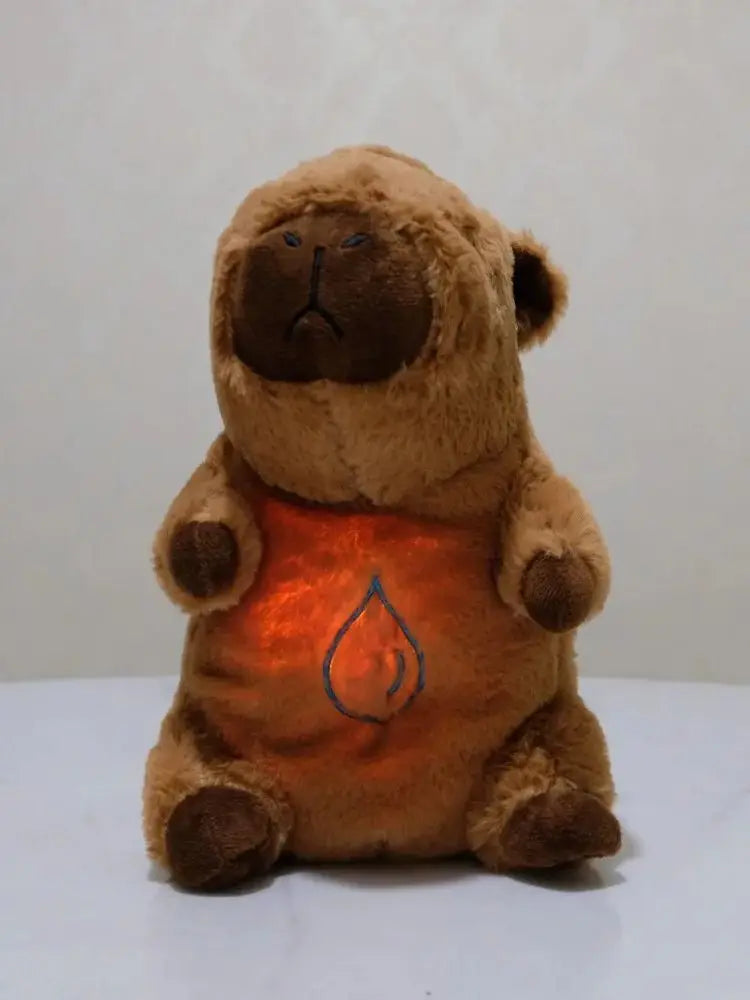 Capybara Doll Toys Baby Breathing Bear Plush Soothing Doll Soothing Music Sleep Companion Sound And Light Plush Toys Kids Gift