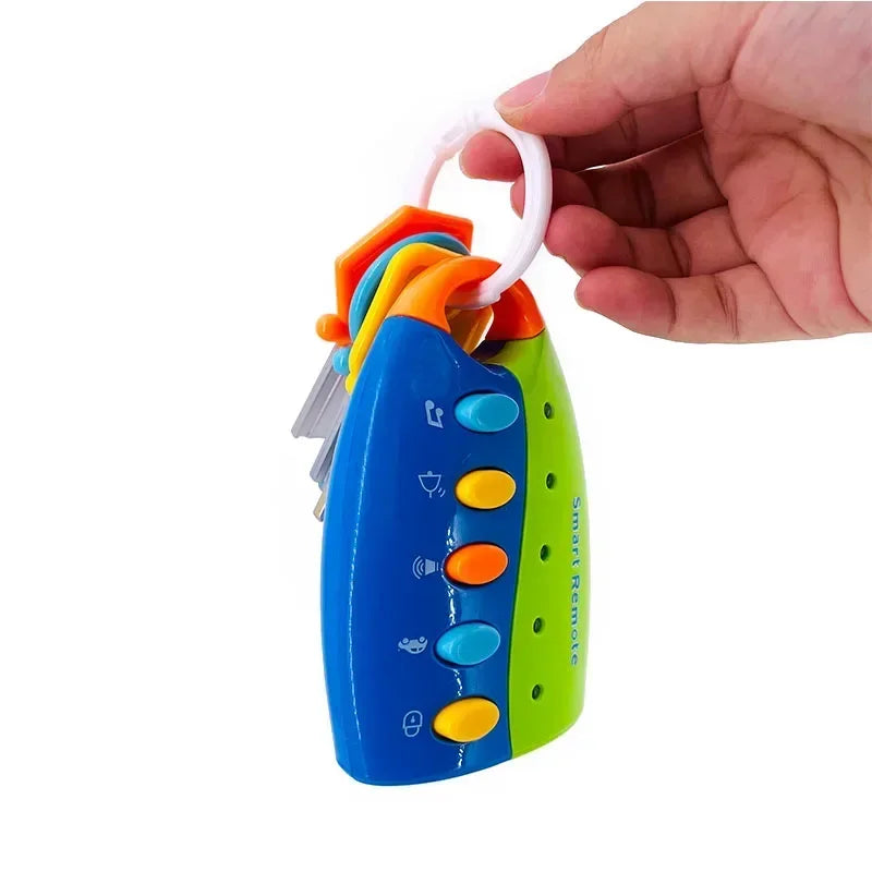 New Montessori Baby Toy Musical Cartoon Car Key Vocal Smart Remote Car Voices Music Educational Toy for Kids Toddler Infant Gift