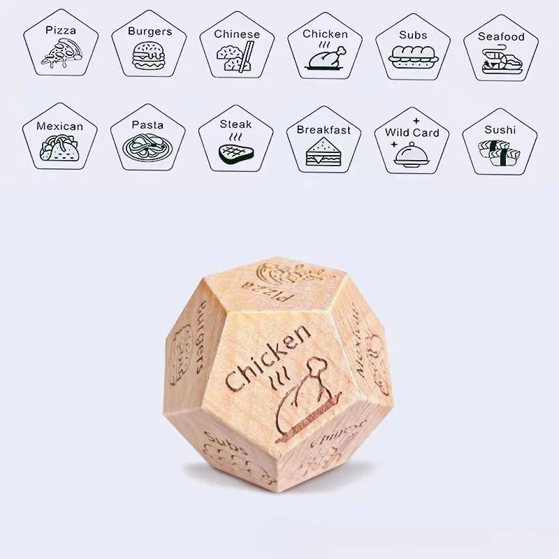 Dice for Her Him Couples Gift Ideas Food Decision Dice Games Christmas Birthday Valentines Day Gifts for Wife Husband