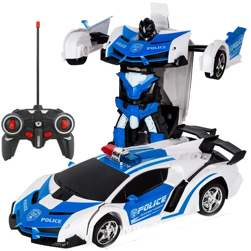 Mini 2 In 1 Car Toys Transform Robot Model Vehicle Remote Control RC Car Deformation Car Toy Boys Gifts Children Fun Toys Gift