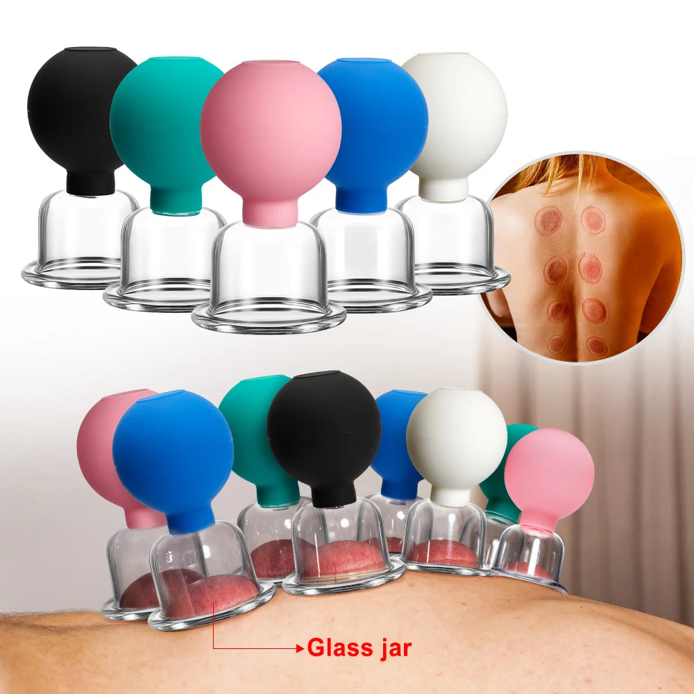 Vacuum Cupping Chinese Therapy Set Jars Anticellulite Professional Suction Cup Body Face Massager Facial Face Sucker Health Care