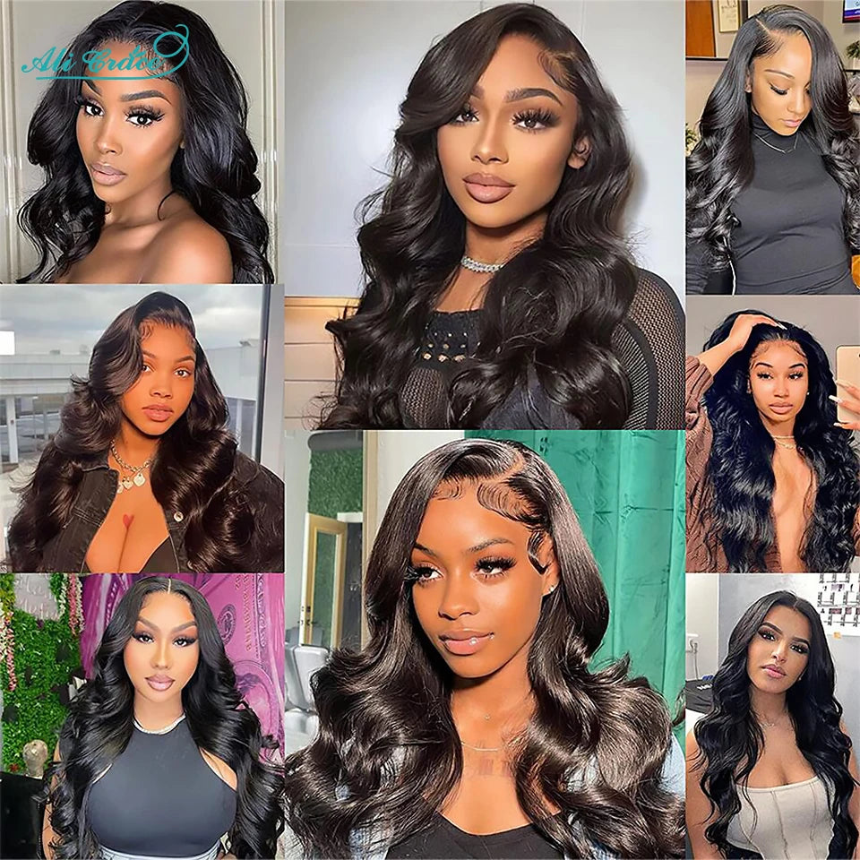 Ali Grace Body Wave Lace Front Wig Body Wave Human Hair Wigs for Women Brazilian Pre-Plucked 13x4 Lace Frontal Human Hair Wigs