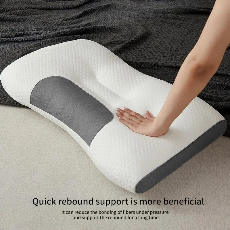 Soy fiber massage cervical pillow with porous and breathable features helps with sleeping, suitable for hotel and home bedding