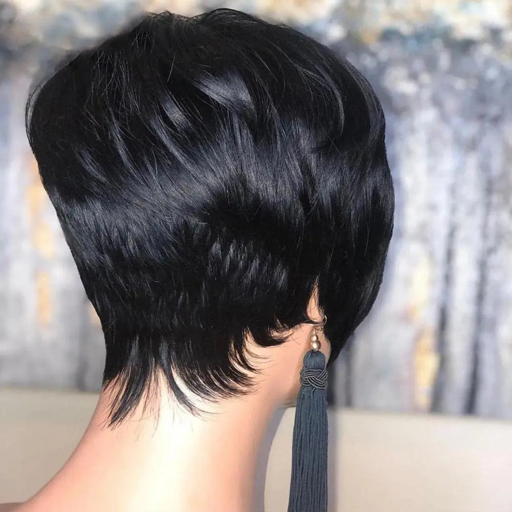 Short Black Wig Short Wavy Bob Hair Wigs Synthetic Bob Wigs For Black Women Short Hair Wigs For Black Womne Fashion Bob Wig