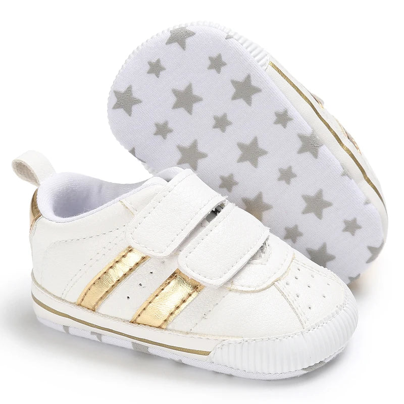 Newborn Baby Shoes Boys' and Girls' Infant Sports Shoes First Walker Classic Fashion Soft Sole Non slip Baby Walking Shoes