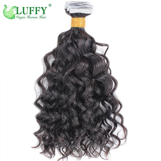 Water Wave Tape In Human Hair Extensions Curly Brazilian Remy Hair for Black Women Invisible Skin Weft Tape Ins Human Hair