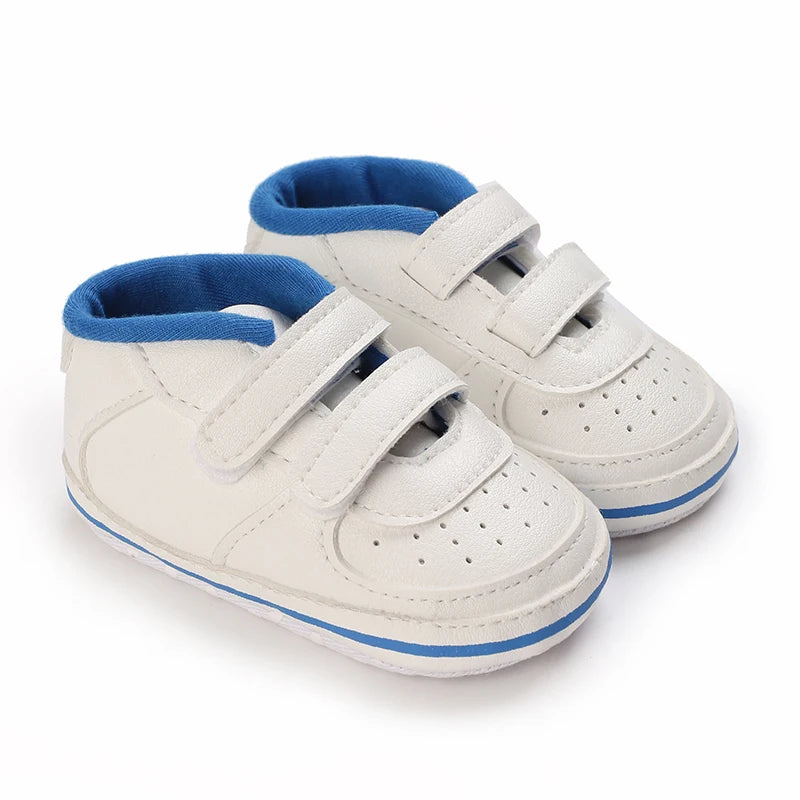 White Fashion Baby Shoes Casual Shoes For Boys And Girls Soft Bottom Baptism Shoes Sneakers For Freshmen Comfort First WalkShoes