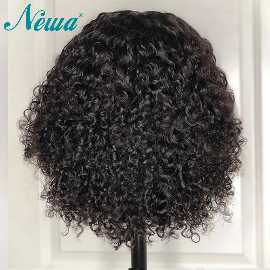 13x6 Transparent HD Lace Front Wig Curly Human Hair Wigs For Women Short Bob Peruvian Hair Wigs Pre Plucked 360 Full Lace Wig